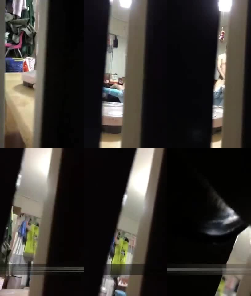 半夜起床上厕所发现隔壁一对夫妻在做爱赶紧拿出手机偷拍女的叫声真骚