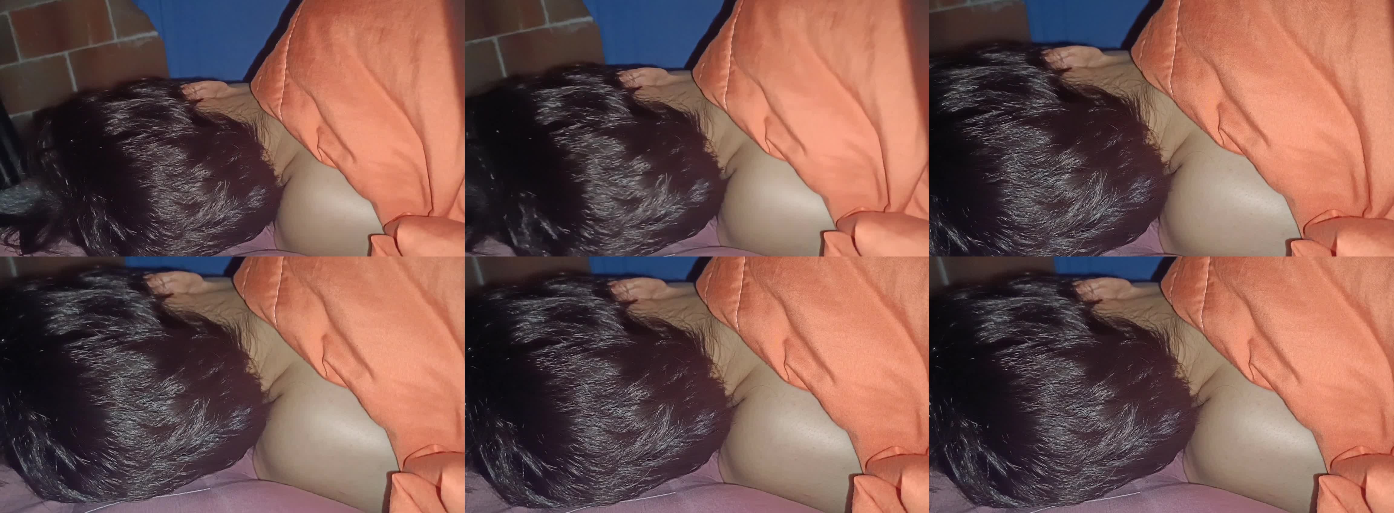 Video of the wife taking a photo of her daughter after she fell asleep   