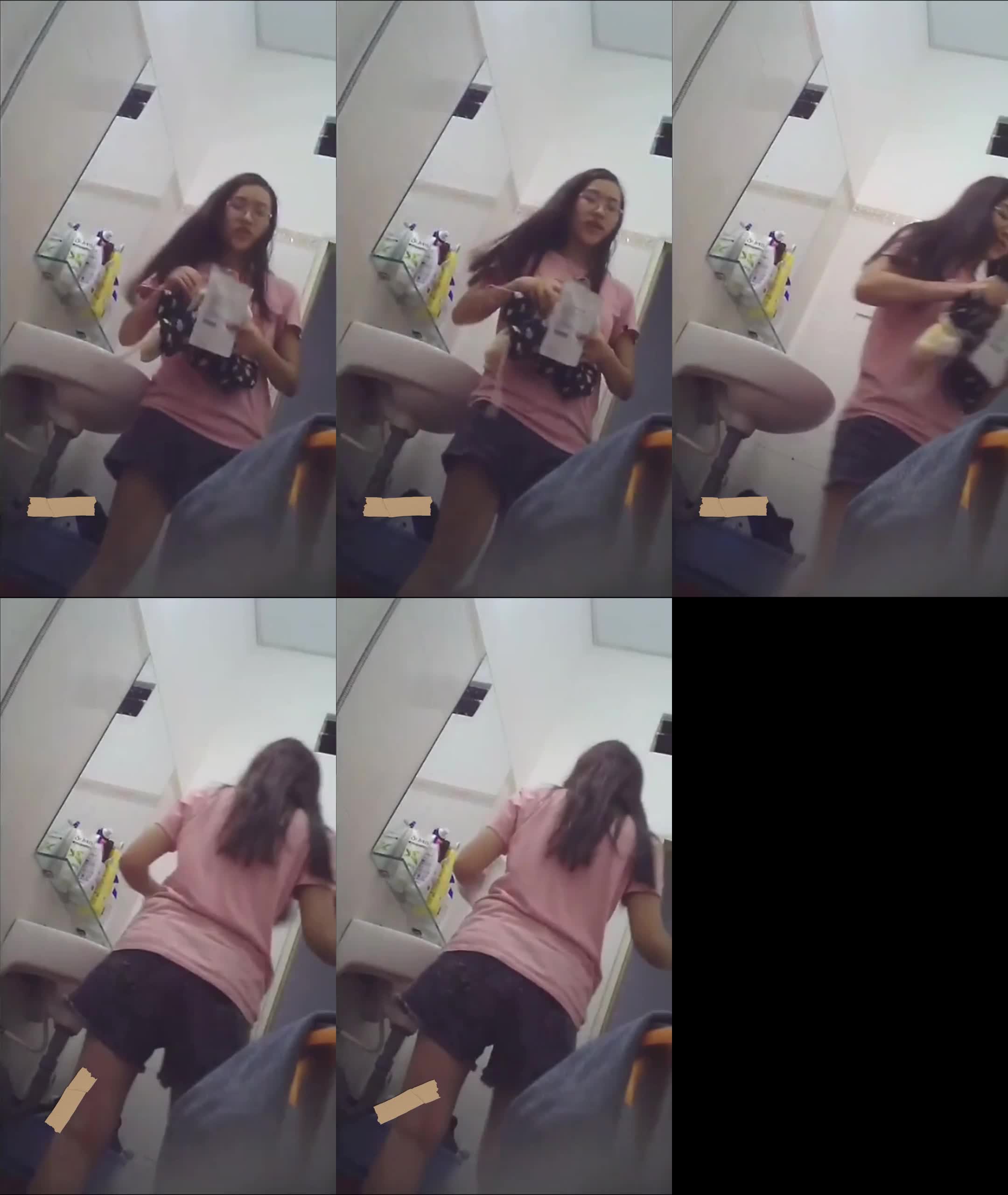 偷窥漂亮眼镜表妹洗澡哼着小曲进来的身体已经散发着诱人魅惑非原创